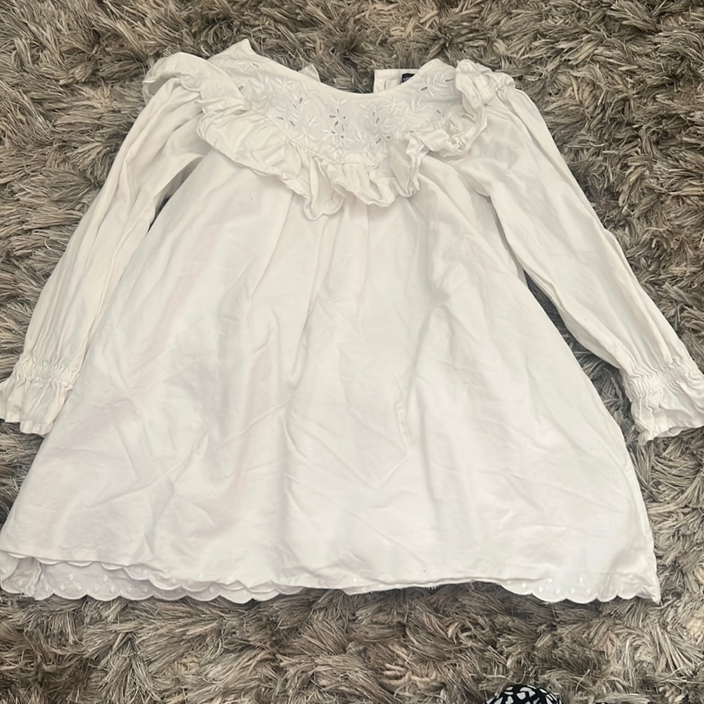 Something Navy embroidered dress